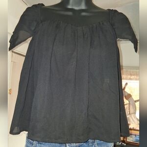 Honey Punch Black Off-Shoulder Blouse